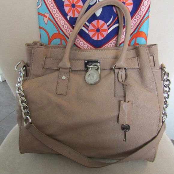 Michael Kors Leather Hamilton Bag - Picture 1 of 16